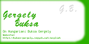 gergely buksa business card